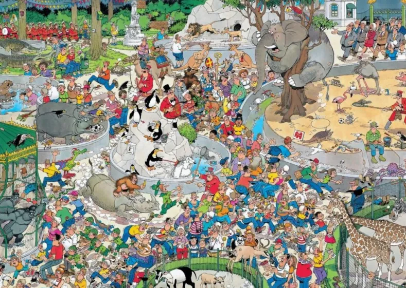 Jan van Haasteren - De Dierentuin Puzzel (500 XL stukjes)