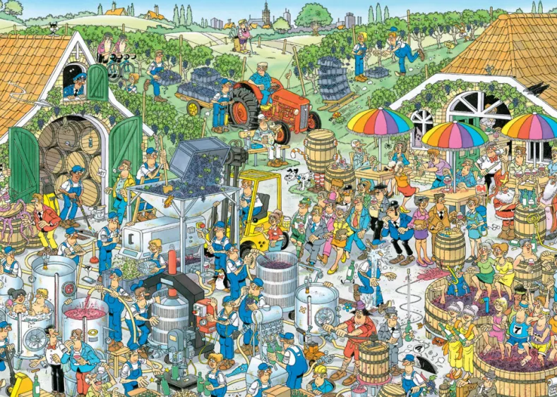 Jan van Haasteren - De Wijngaard Puzzel (1000 stukjes)