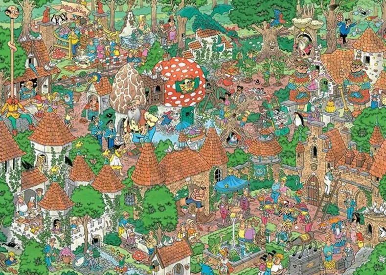 Jan van Haasteren - Efteling Sprookjesbos Puzzel (1000 stukjes)