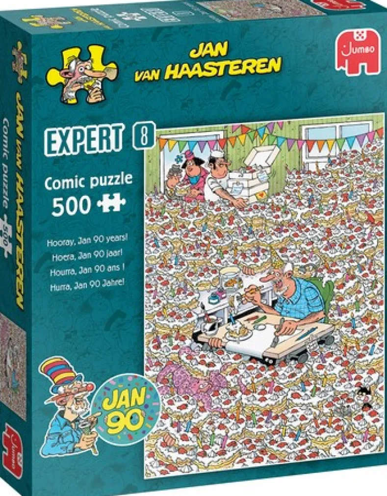 Jan van Haasteren Expert 8 - Hoera, Jan 90 jaar Puzzel (500 stukjes)