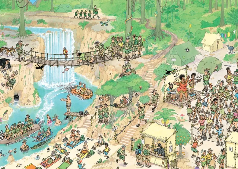 Jan van Haasteren - Jungletocht Puzzel (1000 stukjes)