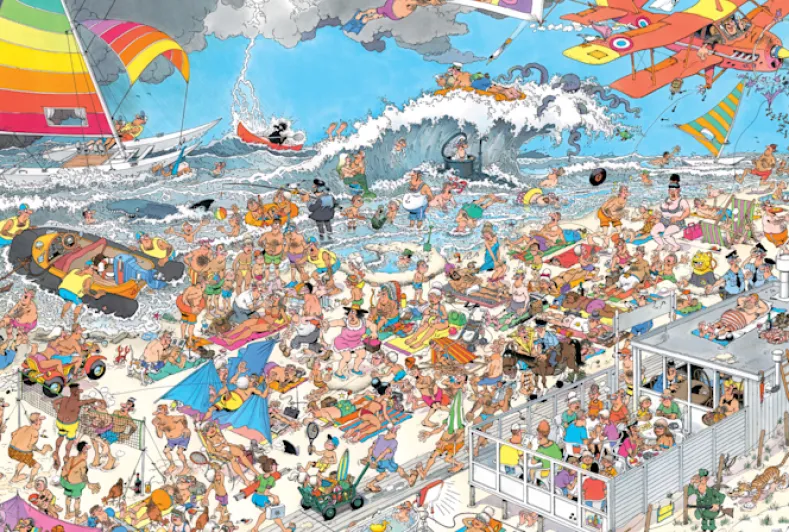 Jan van Haasteren - Op het Strand Puzzel (1500 stukjes)