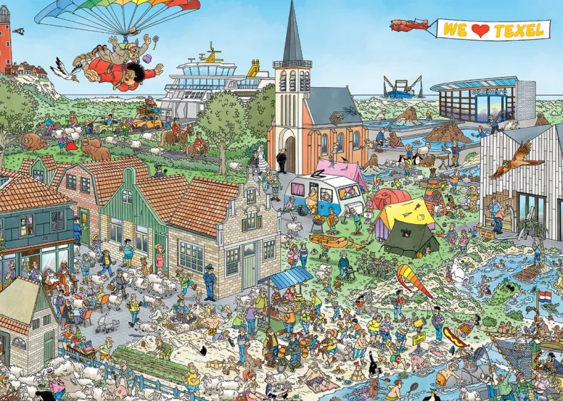 Jan van Haasteren - Rondje Texel Puzzel (1000 stukjes)