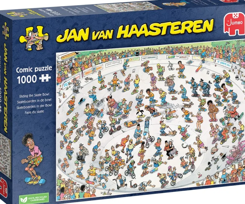 Jan van Haasteren - Skateboarden In De Bowl Puzzel (1000 Stukjes)