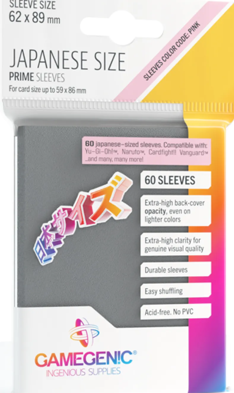 Japanese Sized Sleeves 62x89mm Donker Grijs (60 stuks)