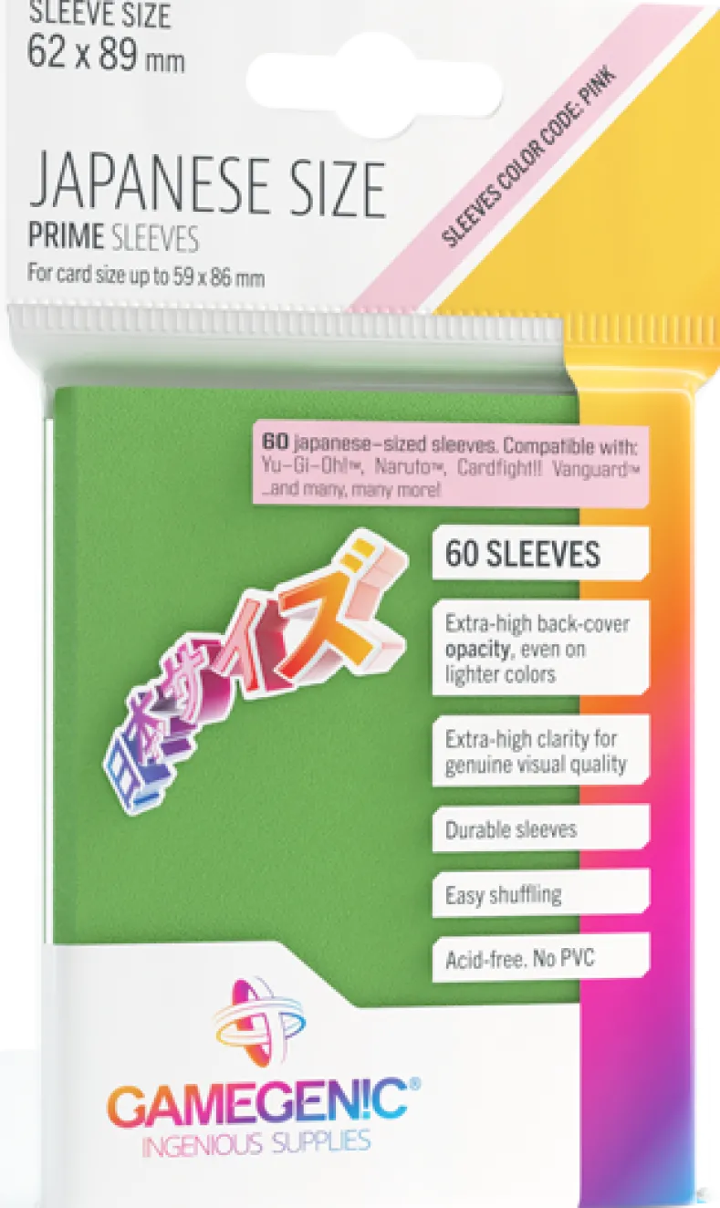 Japanese Sized Sleeves 62x89mm Groen (60 stuks)