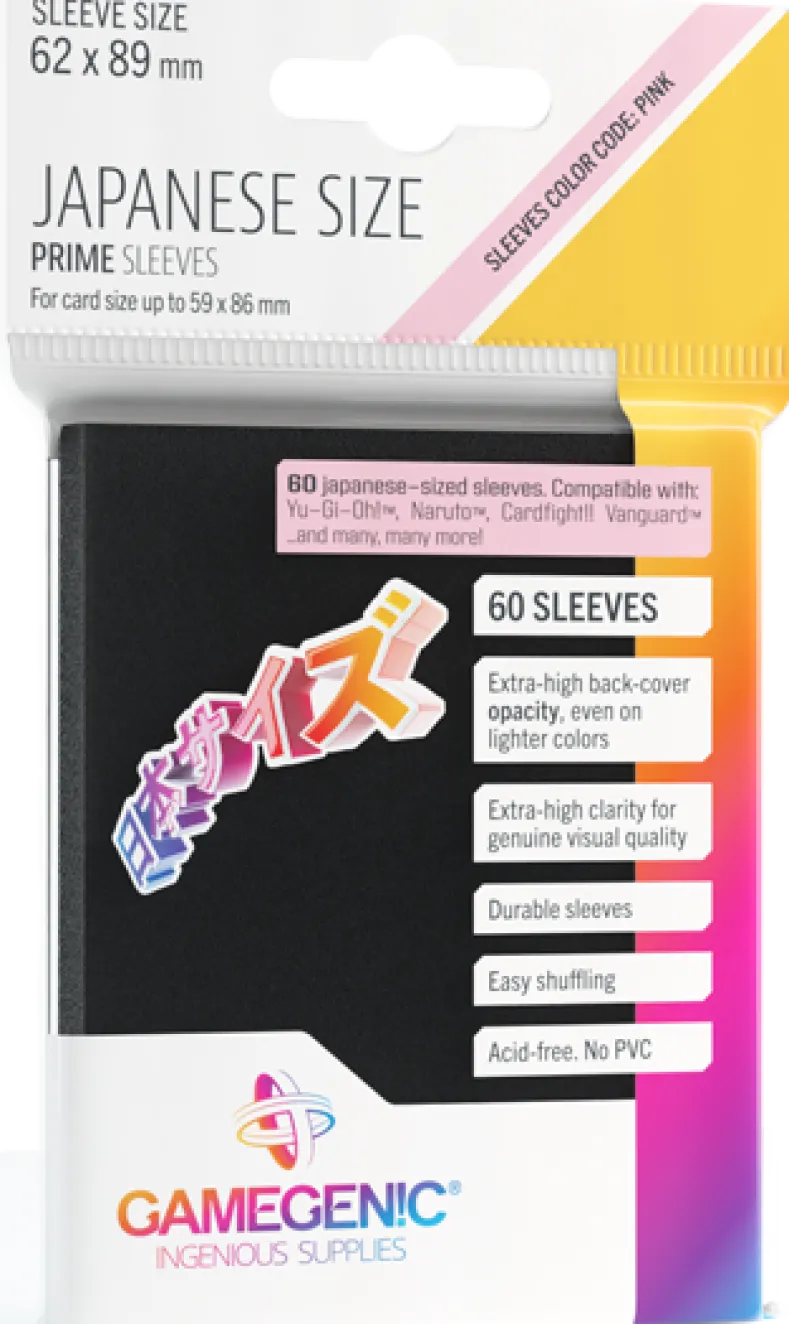 Japanese Sized Sleeves 62x89mm Zwart (60 stuks)