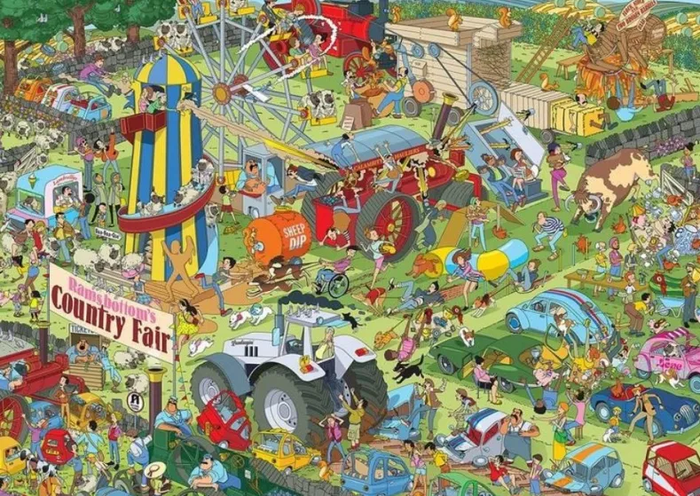 Jokesaws - Country Show Chaos Puzzel (1000 stukjes)