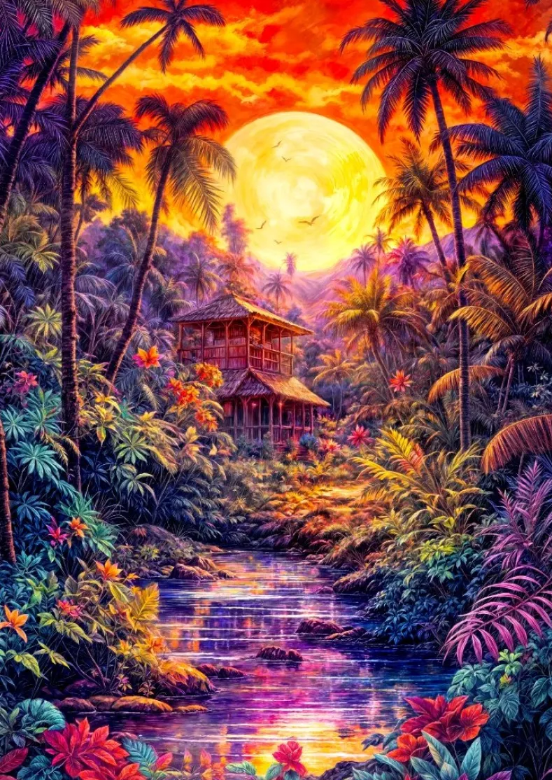 Jungle Twilight Puzzel (1000 stukjes)