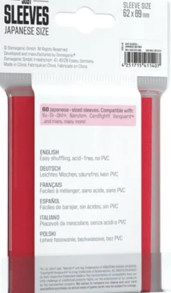 Just Sleeves - Japanese Size Red
