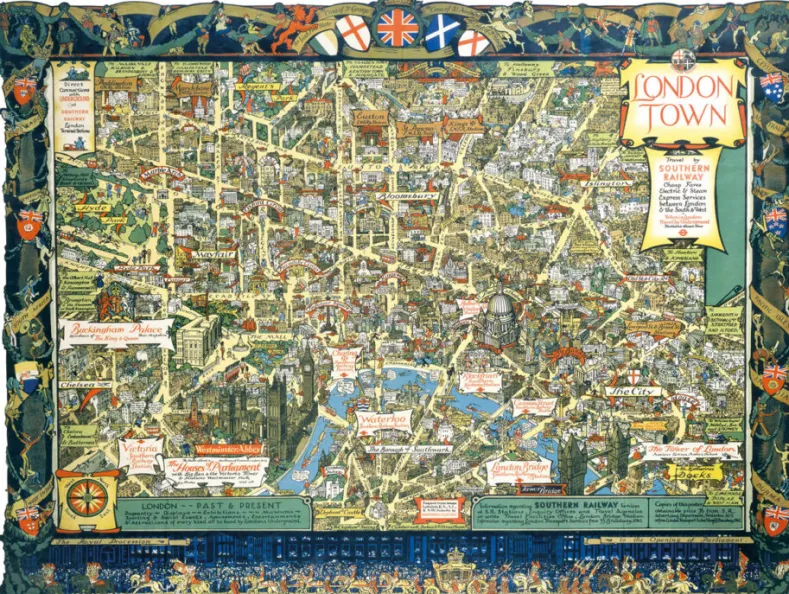 Kerry Lee - London Town by Southern Railway Puzzel (1000 stukjes)