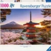 Kersenbloesem bij de Fuji Berg Puzzel (1000 stukjes)