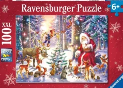 Kerstmis in het bos Puzzel (100 XXL stukjes)