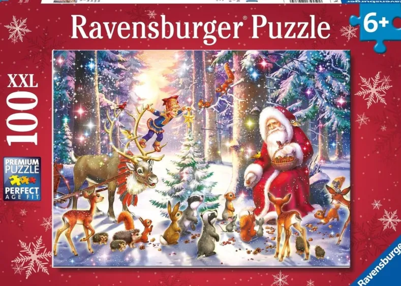 Kerstmis in het bos Puzzel (100 XXL stukjes)