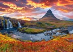 Kirkjufellsfoss Waterfall - Iceland Puzzel (500 stukjes)