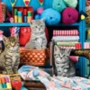 Kittens in the Sewing Room Puzzel (1000 stukjes)