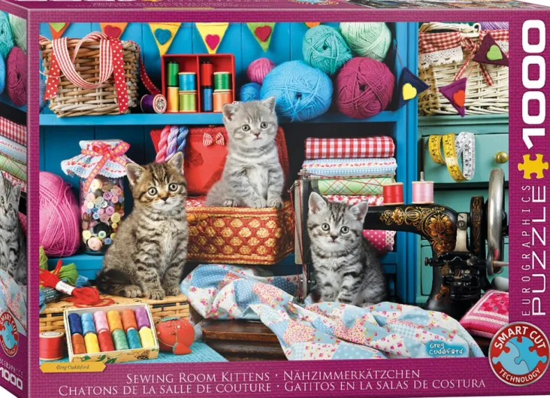 Kittens in the Sewing Room Puzzel (1000 stukjes)