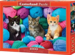 Kittens in Yarn Store Puzzel (1000 stukjes)