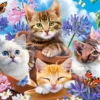Kittens with Flowers Puzzel (500 stukjes)