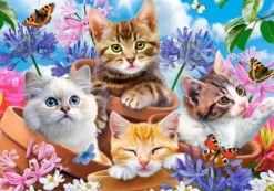 Kittens with Flowers Puzzel (500 stukjes)