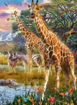 Kleurrijke Savanne Puzzel (150 XXL stukjes)
