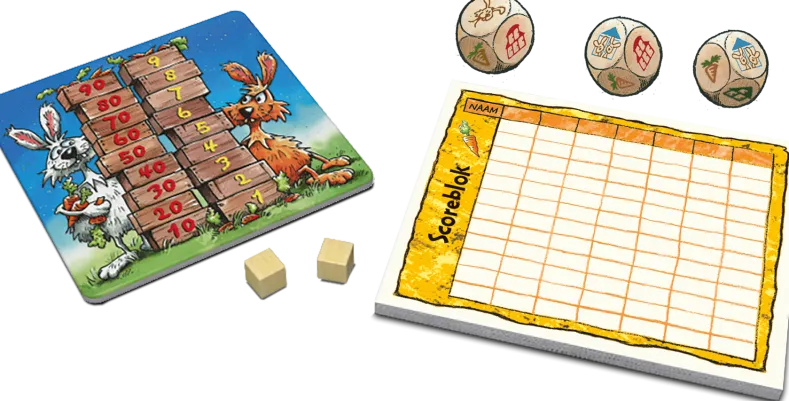 Konijnen Hokken - Dobbelspel