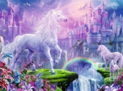 Koninkrijk van de Eenhoorns Glitter Puzzel (100 XXL stukjes)
