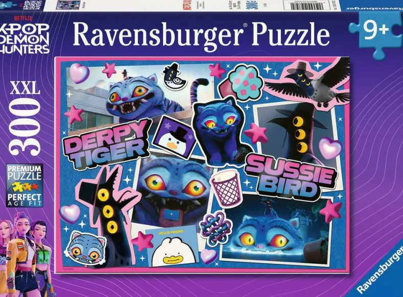KPop Demon Hunters - Derpy Tiger and Sussie Bird Puzzel (300 XXL stukjes)