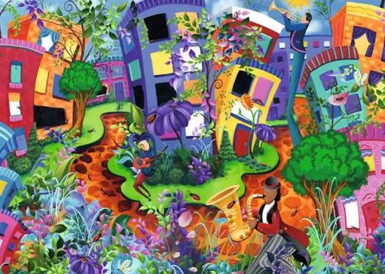 Lady Bug Lane Puzzel (1000 stukjes)