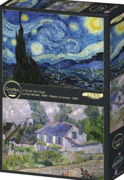 L'Art de Van Gogh - La Nuit étoilée & Maison à AuversPuzzel (2x 500 stukjes)