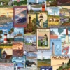 Lighthouses Vintage Posters Puzzel (1000 stukjes)