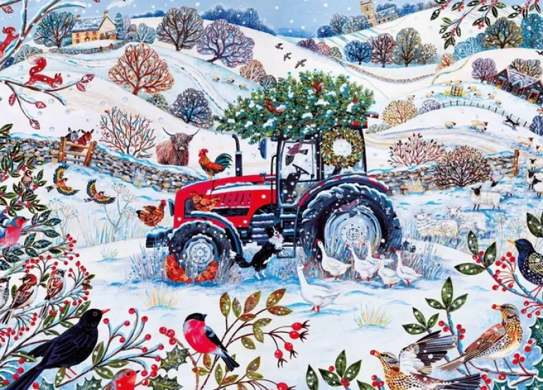 Lucy Grossmith - Festive Farm Puzzel (1000 stukjes)