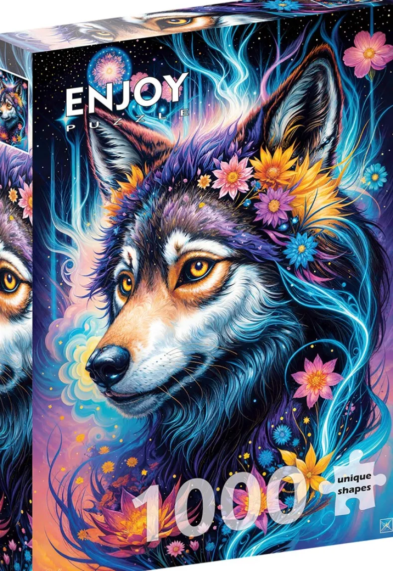 Magical Wolf Portrait Puzzel (1000 stukjes)