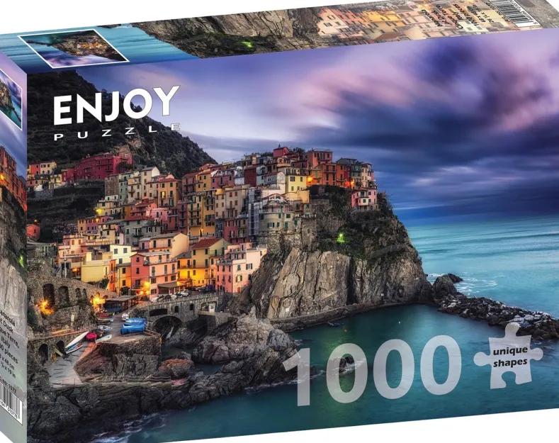 Manarola at Dusk Cinque Terre - Italy Puzzel (1000 stukjes)
