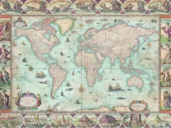 Map Art - Willem Blaeu World (1500 stukjes)