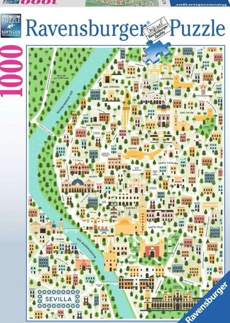 Map of Seville Puzzel (1000 stukjes)