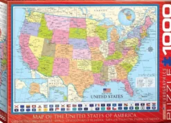 Map of the USA Puzzel (1000 stukjes)