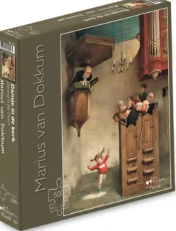 Marius van Dokkum - Dansje in de Kerk Puzzel (500 stukjes)
