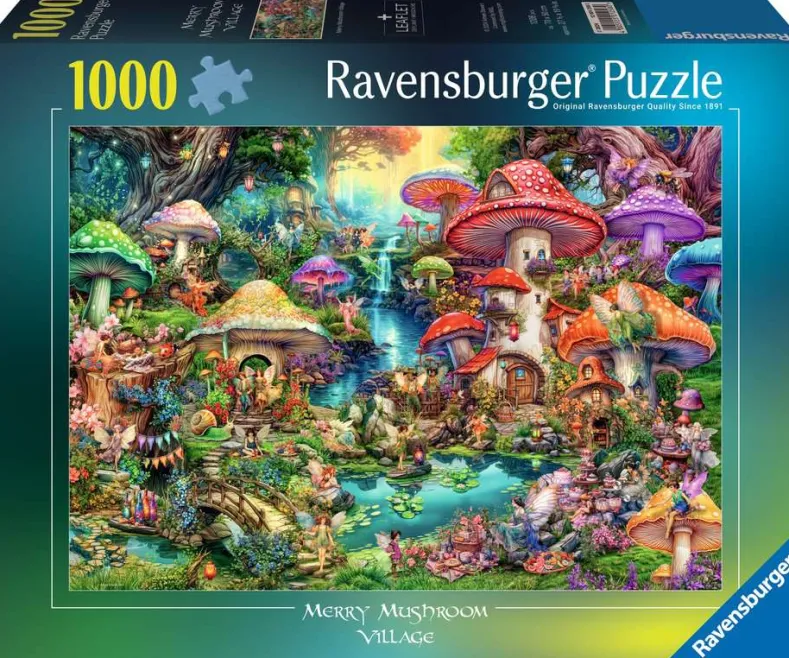 Merry Mushroom Village Puzzel (1000 stukjes)