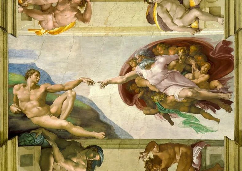 Michelangelo Buonarroti - The Creation of Adam Puzzel (1000 stukjes)