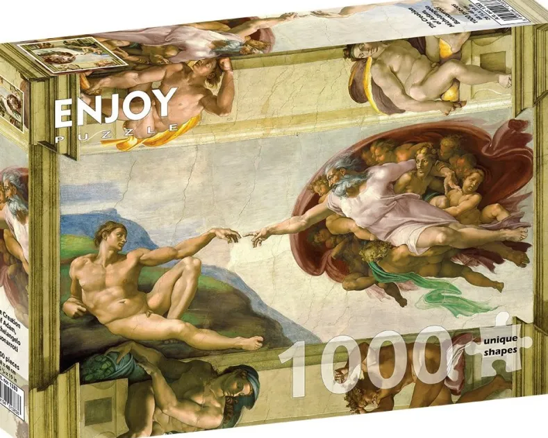 Michelangelo Buonarroti - The Creation of Adam Puzzel (1000 stukjes)