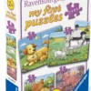 Mijn Eerste Puzzel - Boerderijdierfamilies (2, 4, 6, 8 stukjes)