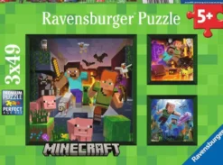 Minecraft Biomes Puzzel (3x49 stukjes)
