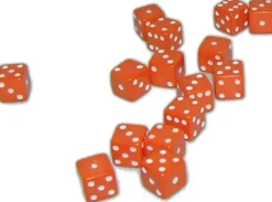 Mini Dobbelstenen 7 mm - Oranje (15 stuks)