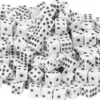 Mini Dobbelstenen 7 mm - Wit (15 stuks)