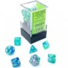 Mini Polydice Dobbelsteen Set Blauw (7 stuks)