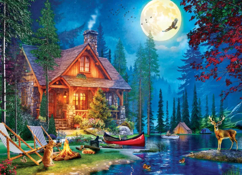 Moon Lake Cabin By Dominic Davison (1000 stukjes)