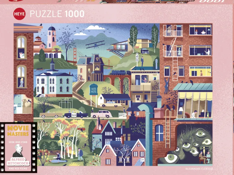 Movie Masters - Hitchock Films Puzzel (1000 stukjes)