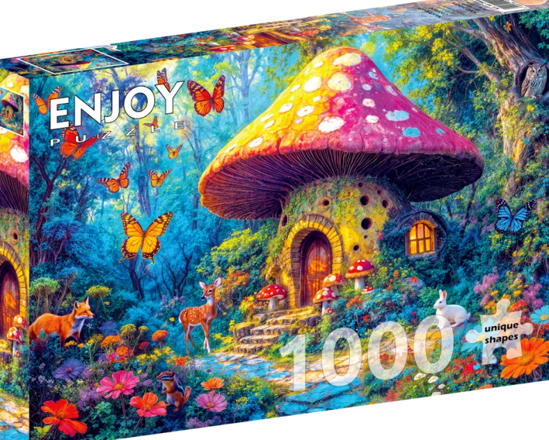 Mushroom Cottage Puzzel (1000 stukjes)