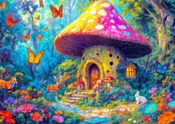 Mushroom Cottage Puzzel (1000 stukjes)
